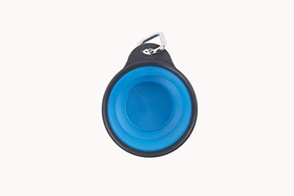 Dexas Pets Collapsible Travel Cup, Small/1 Cup Capacity, Pro Blue