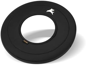 OllyDog Super Flyer Dog Flying Disc – Floating Fetch Toy for Water Play, Soft Eco-Friendly Recycled Fabric, Gentle on Teeth, 11" for Medium & Large Dogs (Raven, 11")