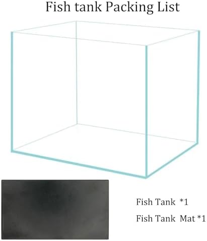 Vimvins 3 Gallon Glass Fish Tank, Easy to Maintain Small Aquarium for Betta/Goldfish/Snails/Shrimp and Aquatic Planting.