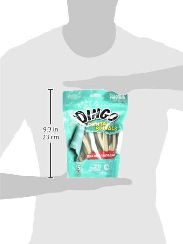 Dingo Dental Spirals Dog Treats With Real Spearmint Flavor, 15 Count