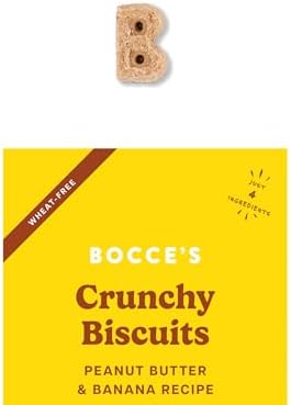 Bocce's Bakery PB & Banana Flavor Dog Biscuit Treats Bundle, 14 oz (2 Pack)