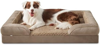 INVENHO Orthopedic Large Dog Bed, Washable Waterproof, Egg-Crate Foam Dog Couch Bed with Washable Removable Cover, Waterproof Lining and Nonskid Bottom