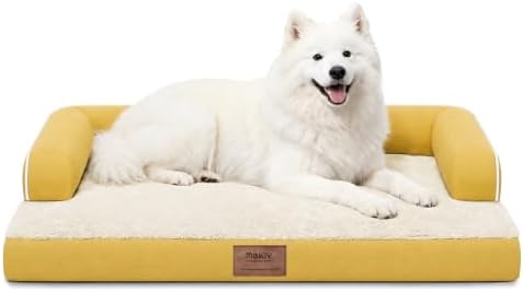 MEKIY Orthopedic XL Dog Bed with Bolster for Extra Large Size Dogs