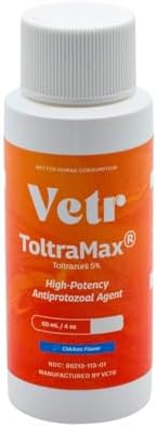 Toltrazuril 5.0% for Horses, Dogs, Cats, 60mL/2 Ounce, for Non-Food Chain Animals, Chicken