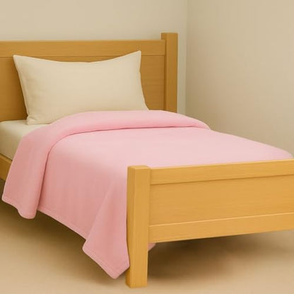 Continental Bedding Microfleece Bed Blanket – Soft Lightweight Warm Cozy Blanket for Bed & Crib – Twin 50x60, Twin XL 50x70, Crib 30x40 – Plush Fleece Throw for All Seasons - Pink