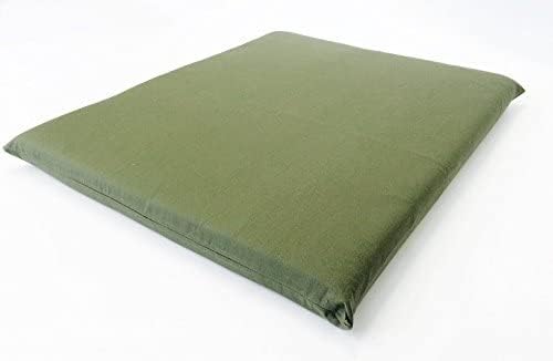 Luxurious Comfort Solid Pad Memory Foam Pet Dog Bed with Inner Waterproof Case and External Cover for Small and Medium Dogs + Free 2nd Cover (Complete Bed - 34"x27"x3", Canvas - Green)