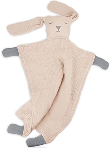lulumoon Muslin Baby Security Blanket: Soft Puppy Lovey for Self-Soothe