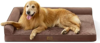 COZY KISS Orthopedic Dog Bed for Extra Large Dogs, L Shaped XXL 48x35 inch