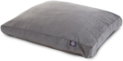 Majestic Pet Shredded Memory Foam Dog Bed Large with Removable Washable Cover – Rectangle Orthopedic Dog Bed–Durable Dog Crate Bed-Flat Dog Bed for Senior Dogs - (44x36) L - Villa - Vintage