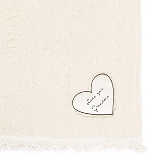 Pavilion Gift Company - Love You Grandma - 42x50 Inch Super Soft Sherpa Tassel Fringe Blanket Wrapped in A Ribbon with A Handle