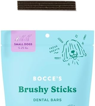 Bocce's Bakery Brushy Sticks Dog Dental Treats, Small Breeds (2 Pack)