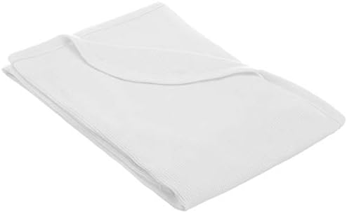 American Baby Company 100% Cotton Thermal Waffle Toddler Cot Blanket (36" x 48"), Soft, Breathable & Stretchy, White, for Boys and Girls, Versatile for Nap Time, Preschool and Travel