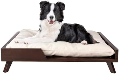 PETMAKER Indoor Elevated Dog Bed, Dark Brown, 36” x 29.5”