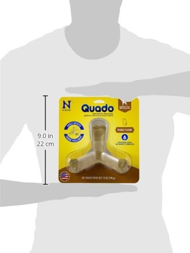 N-Bone Quado Interactive Chew, Ginormous Peanut Flavor (6 Pack), Large
