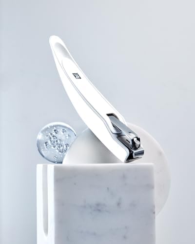 ZWILLING Beauty Toenail Clipper (with Nail Catcher, Extra Large, Sharp Straight Edge, for Left and Right handers), Premium, White, 5.5-inch