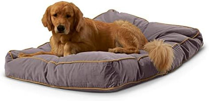 South Pine Porch Buddy Reversible Rectangle Pillow Style Microfiber Dog Bed with Removable, Machine-Washable Cover, Smoke, Large (48 in. x 36 in.)