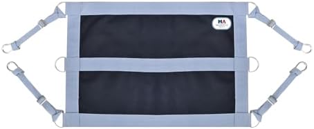 Majestic Ally 1200D 29"x19" Horse Stall Guard with Adjustable Straps and Hardware (Grey Black)