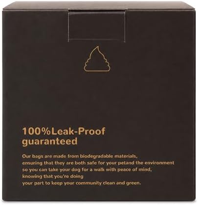 BPI Certified Compostable Dog Poop Bags, 18 Rolls 270 Bags, Coffee-Scented Extra Thick Leak-Proof Waste Bags, Meets ASTM D6400 Standard