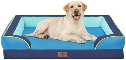 Comfort Expression Orthopedic Dog Bed for Extra Large Dogs with Bolster