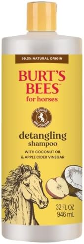 Burt's Bees for Horses Detangling Shampoo, with Coconut Oil, 32 Oz