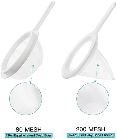 Baby Brine Shrimp Sieve 80 Mesh 200 Mesh kit for Brine Shrimp Hatchery