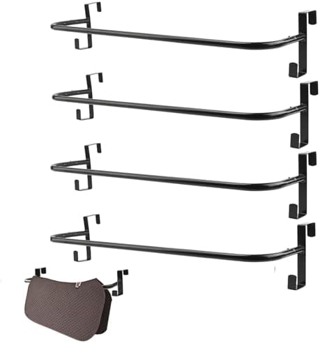 4Pcs Blanket Rack with Tack Rack,Portable Blanket Bar for Hanging Horse Blankets Pads Saddle Blankets,36 Inch
