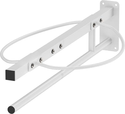 Queension Wall Mounted Saddle Rack with Pad Bar for Horses Saddles, White