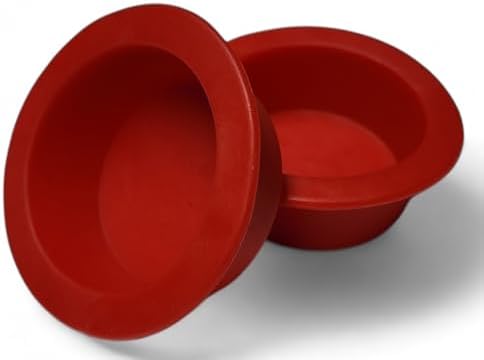 1.5oz Red Silicone Reptile Feeding Dish – Large Flexible Food & Water Bowl – Ledge Compatible for Suction & Magnetic Holders – Durable, Easy Clean Cup for Geckos, Frogs & Small Pets