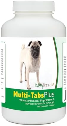 Healthy Breeds Pug Multi-Tabs Plus Chewable Tablets 180 Count
