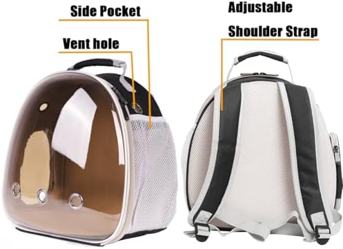 Small Animal Carrier Backpack and Playpen Outdoor Travel (Polarized Brown, Backpack+Playpen)