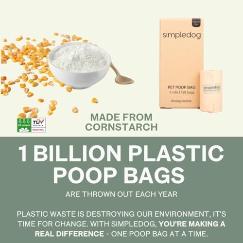 The #1 Poop Bag for the Environment. Period! Biodegradable Dog Poop Bags – 540 Count (36 Rolls) Extra Thick 100% Leak Proof | TUV OK Compost & BPI Certified | Mixed Black & Cream