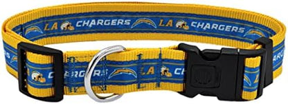 Pets First NFL Los Angeles Chargers Licensed PET COLLAR, Small - Heavy-Duty, Strong, and Durable Dog Collar. Available in 31 Football Teams and 4 Sizes