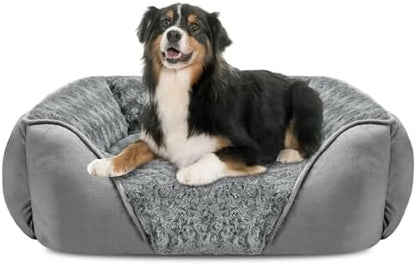 INVENHO X-Large Dog Bed Rectangle Washable Orthopedic Soft Calming Sleeping Durable Pet Cuddler with Anti-Slip Bottom