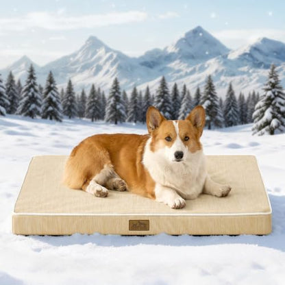 COZY KISS Cooling Orthopedic Dog Bed, Q-Max>0.5, Waterproof Lining, 36x27in