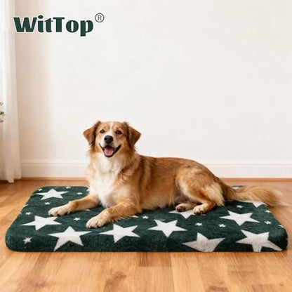 Dog Crate Pad Washable Cat Dog Pet Bed for Crate kennel Large Mat 36inGreen