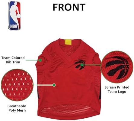 Pets First NBA Toronto Raptors Dog Jersey, Large - Tank Top Basketball Pet Jersey (RAP-4047-LG)