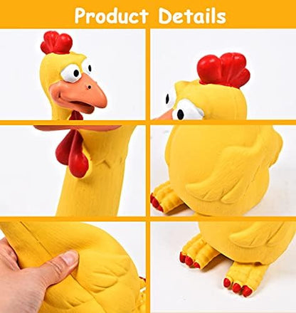 LONG RIVER Horse Toys, Rubber Chicken Squeaky Toys Play Reduce Separation Anxiety Fetch,Horse Play Ball Soccer Ball.for Medium or Large Pet Breeds Dog