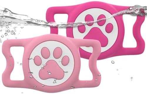 IP68 Waterproof Dog AirTag Holder for Dog Collar, Soft, Stretchy Silicone