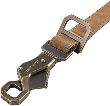 Carhartt Pet Durable Nylon Duck Leashes for Dogs, Reflective Stitching for Visibility, Carhartt Brown, Small