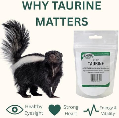Taurine Powder - Amino Acid Supplement - for Pet Skunks (1/2 Pound)