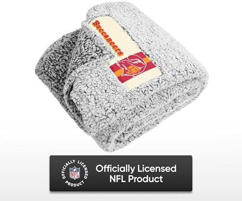 FOCO NFL Unisex-Adult NFL Team Logo Retro Cloud Sherpa Blanket 60" x 70"