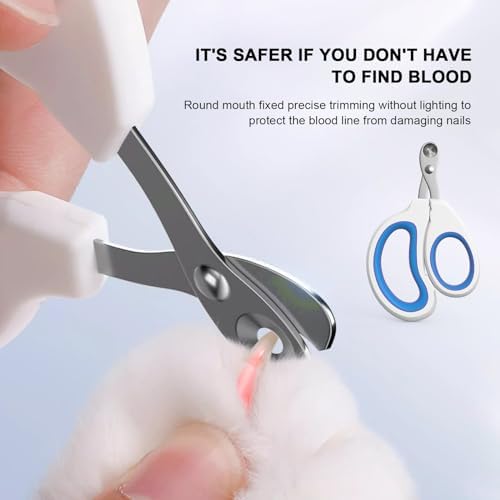Aogeili Cat Nail Clippers - Stainless Steel, Non-Slip, Safe for Small Pets