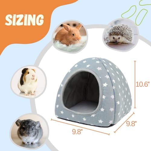 2 Pack Guinea Pig Hideout Washable Dwarf Rabbit Bed