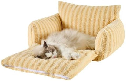 Hollypet Cat Bed Small Dog Orthopedic Couch Beds for Pets up to 20 lbs