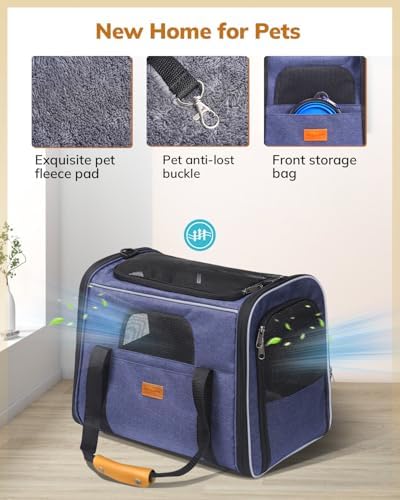 Morpilot Cat Carrier Soft for Large Medium Cats and Puppy up to 18lbs