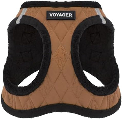 Voyager Step-in Plush Dog Vest Harness -Beige Plush, L