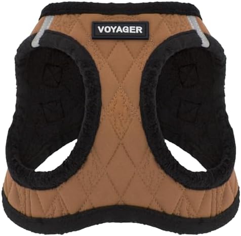 Voyager Step-in Plush Dog Vest Harness -Beige Plush, X-Large