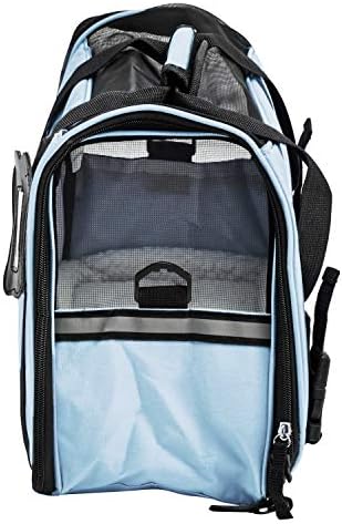 Paws & Pals Airline Approved Pet Carriers with Fleece Bed For Dog & Cat, Large, Mineral Blue