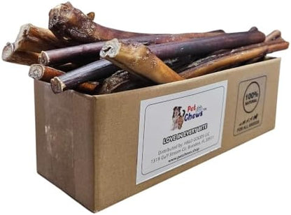 12" Jumbo Bully Sticks (15 Pack) - 72g - 2.4 Oz Average per Stick (Total 2.5 Lb) - 100% Natural Grass-Fed Beef Pizzle, Odor-Free - Long Lasting Chews for Large Dogs & Power Chewers.