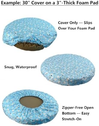 Round Dog Donut Bed Replacement Cover Waterproof 27 Inch